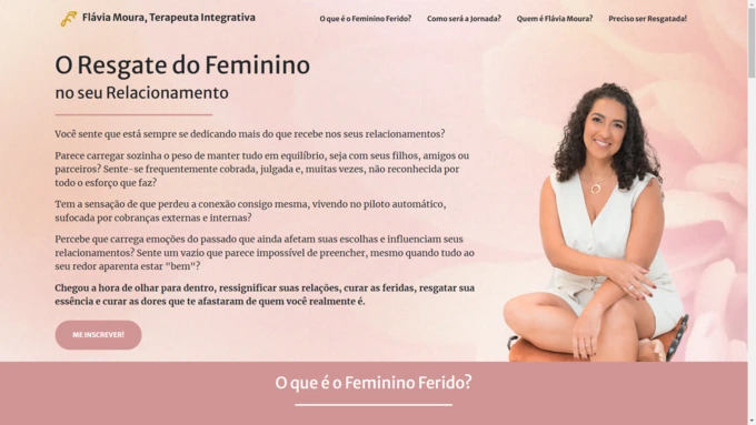 Site desenvolvido para Flavia Moura